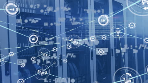 Network Connectivity and Data Processing with Abstract Icons