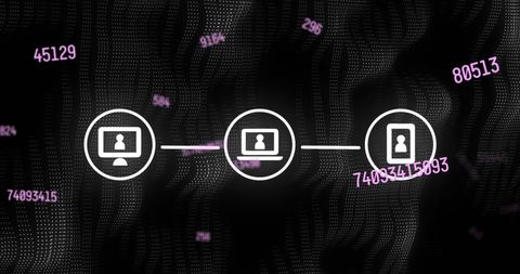 Digital Technology Icons Interconnected on Abstract Background - Download Free Stock Images Pikwizard.com