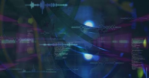 Digital Data Streams with Abstract Technology Interaction - Download Free Stock Images Pikwizard.com
