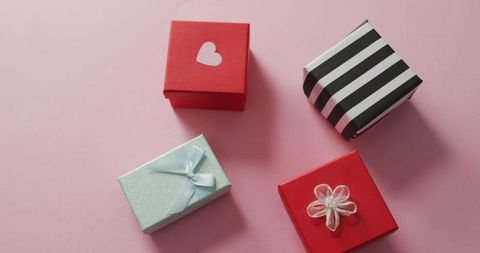 Stylish Gift Boxes on Pink Background Expressing Romantic Affection - Download Free Stock Images Pikwizard.com