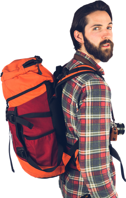 Young Hiker Wearing Backpack with Transparent Background - Download Free Stock Videos Pikwizard.com