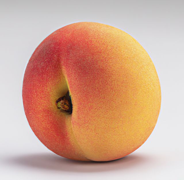 Close up of fresh orange peach on white background. Food, fruit, fresh and health concept.