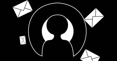 AI Data Processing with Email on Black Background - Download Free Stock Images Pikwizard.com
