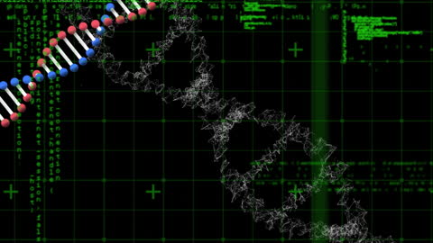 DNA Strand Neurons and Digital Data Exchange Graphics