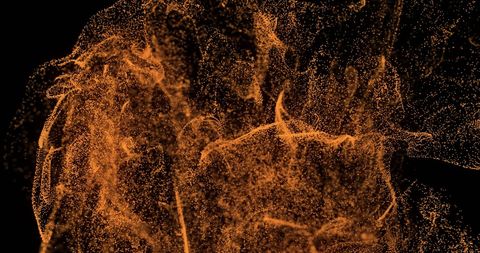 Dynamic Abstract Orange Particle Burst on Black Background - Download Free Stock Images Pikwizard.com