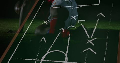 Strategic Game Plan Chalkboard Concept for Sports