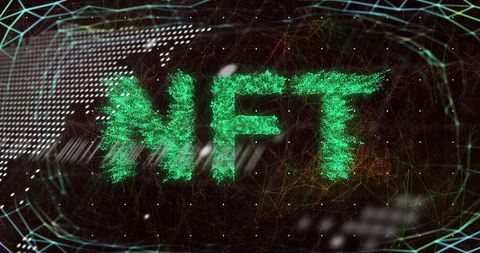 Digital Art Illustration Representing Blockchain and NFTs - Download Free Stock Images Pikwizard.com