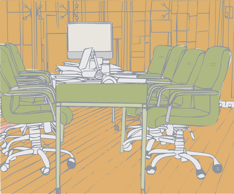 Transparent Vector of Modern Conference Table in Office Meeting Room - Download Free Stock Videos Pikwizard.com