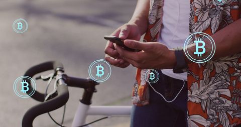 Person Interacting with Cryptocurrency via Smartphone Outdoors - Download Free Stock Images Pikwizard.com