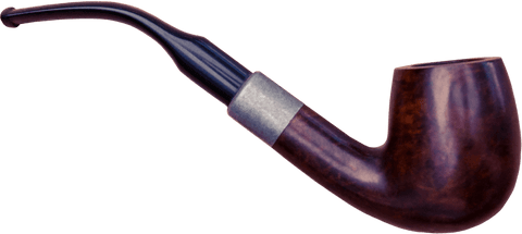 Elegant wooden pipe on transparent background for masculine appeal