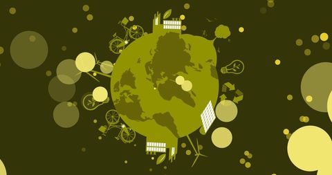 Eco-Friendly Technologies Surrounding Green Earth Concept - Download Free Stock Images Pikwizard.com