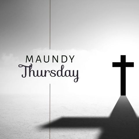 maundy thursday illustration with cross and shadow - Download Free Stock Templates Pikwizard.com