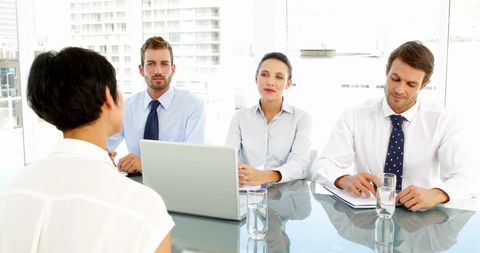 Interview Panel Meeting with Job Applicant in Modern Office - Download Free Stock Images Pikwizard.com