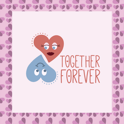 Together Forever Hearts Illustration on Transparent Background - Download Free Stock Videos Pikwizard.com