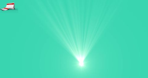 Bright Light Bursts on Green Background Conceptual Graphic