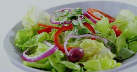 Fresh Vibrant Salad with Mixed Vegetables in Minimalist Bowl