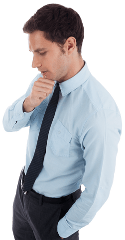 Transparent Confident Business Professional in Thought