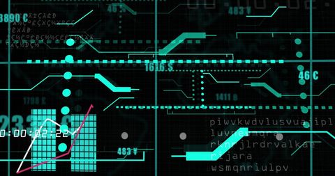 Advanced Data Processing Visualization on Dark Interface - Download Free Stock Images Pikwizard.com