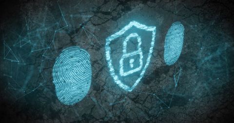 Digital Security with Glowing Fingerprints on Cracked Surface
