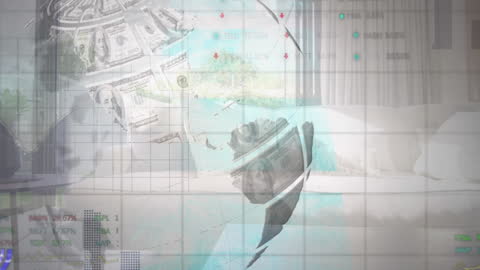 Global Network Finance Animation with Digital Interface