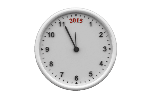 transparent clock showing pre-midnight new year's eve 2015 - Download Free Stock Videos Pikwizard.com