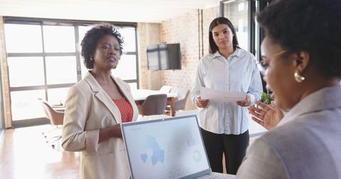 Diverse Team Collaboration on Business Strategy