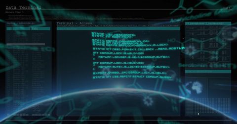 Data Code Overlay in Digital Global Interface - Download Free Stock Images Pikwizard.com