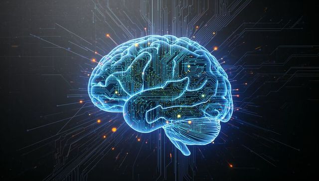 Glowing Holographic Brain with Circuit Connections