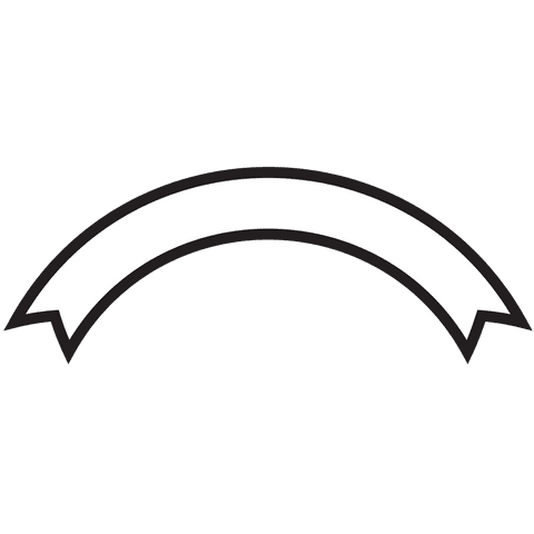 White Curved Banner with Arrow Ends on Transparent Background - Download Free Stock Videos Pikwizard.com