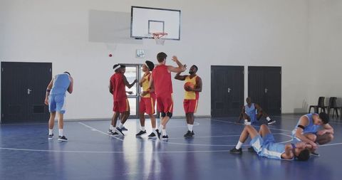 Teamwork and Competition Among Basketball Players on Indoor Court