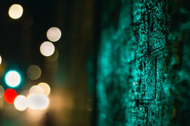 Urban Night Bokeh Wall with Colorful Lights - Download Free Stock Photos Pikwizard.com