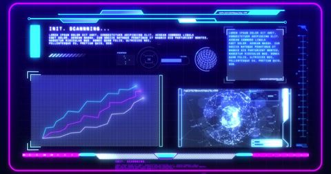 Futuristic Digital Interface Displaying Data and Global Connectivity - Download Free Stock Images Pikwizard.com
