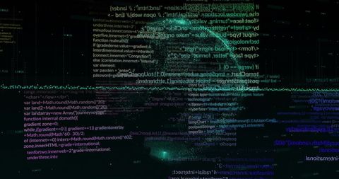 Global Data Processing and Digital Interface Visual