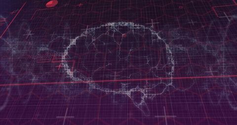 Holographic brain visualization with futuristic interface