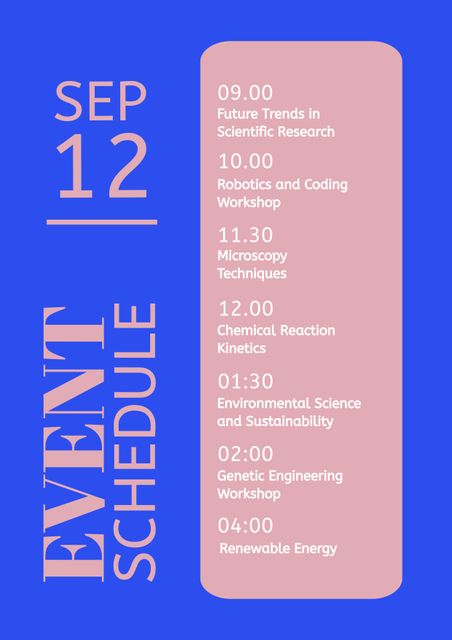 Modern Event Schedule Template with Scientific Workshop Itinerary - Download Free Stock Videos Pikwizard.com