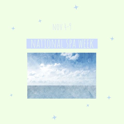 Serene National Spa Week Celebration with Calm Clouds - Download Free Stock Templates Pikwizard.com