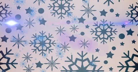 Festive Snowflakes Digital Background with Glow Effects