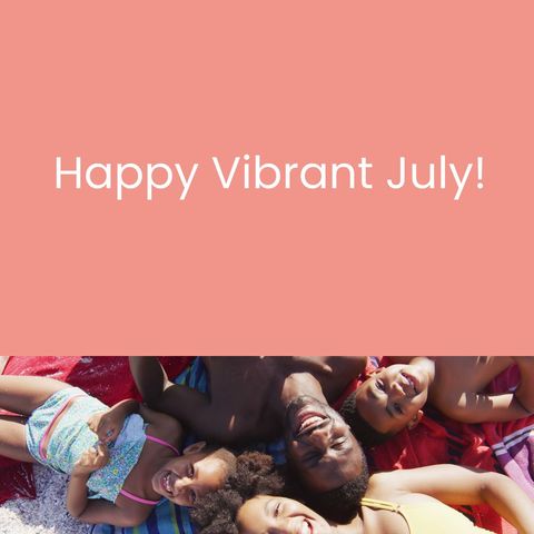 Cheerful Family Enjoying Day at Beach Celebrating Summer