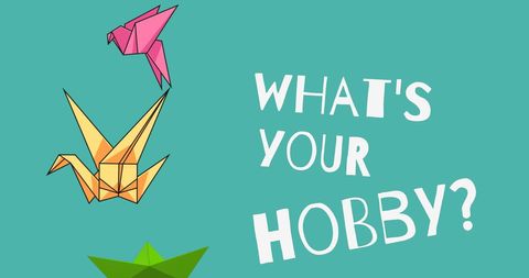 Origami Birds with Fun What's Your Hobby Text - Download Free Stock Images Pikwizard.com