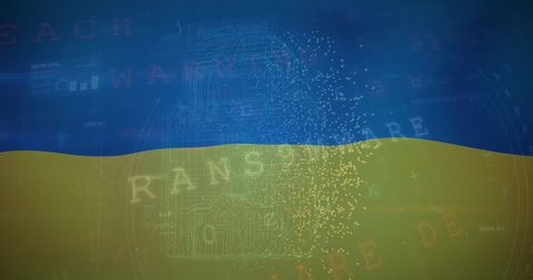 Cybersecurity Concept with Ukraine Flag and Digital Padlock - Download Free Stock Images Pikwizard.com