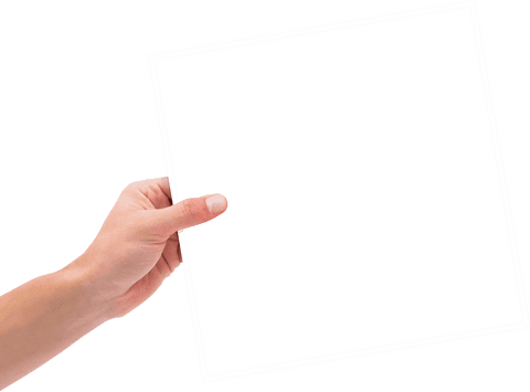hand holding transparent polaroid frame isolated on white background - Download Free Stock Videos Pikwizard.com