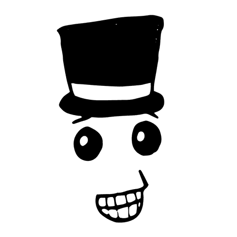 Digital smiling face illustration on transparent background