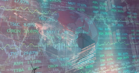 Global Finance and Renewable Energy Concept with Data Overlays