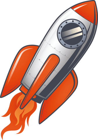 transparent grey and orange space rocket illustration - Download Free Stock Videos Pikwizard.com