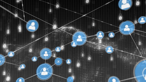 Global Digital Network With Connections and Icons