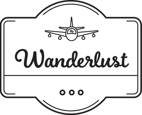 transparent wanderlust badge with airplane illustration - Download Free Stock Videos Pikwizard.com