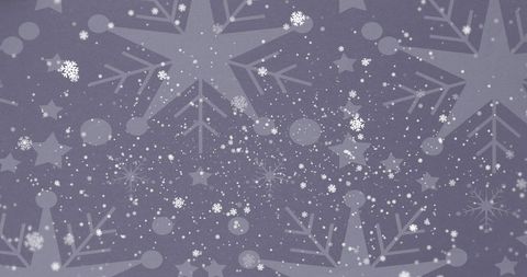 Christmas Snowflakes Falling on Grey Background