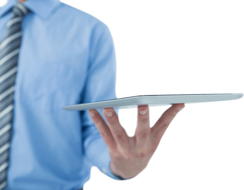 businessman using transparent digital tablet focused and innovative - Download Free Stock Videos Pikwizard.com