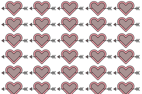 Seamless Gray Heart Arrow Pattern on Transparent Background - Download Free Stock Videos Pikwizard.com