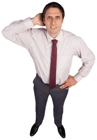 confused businessman isolated on transparent background - Download Free Stock Videos Pikwizard.com